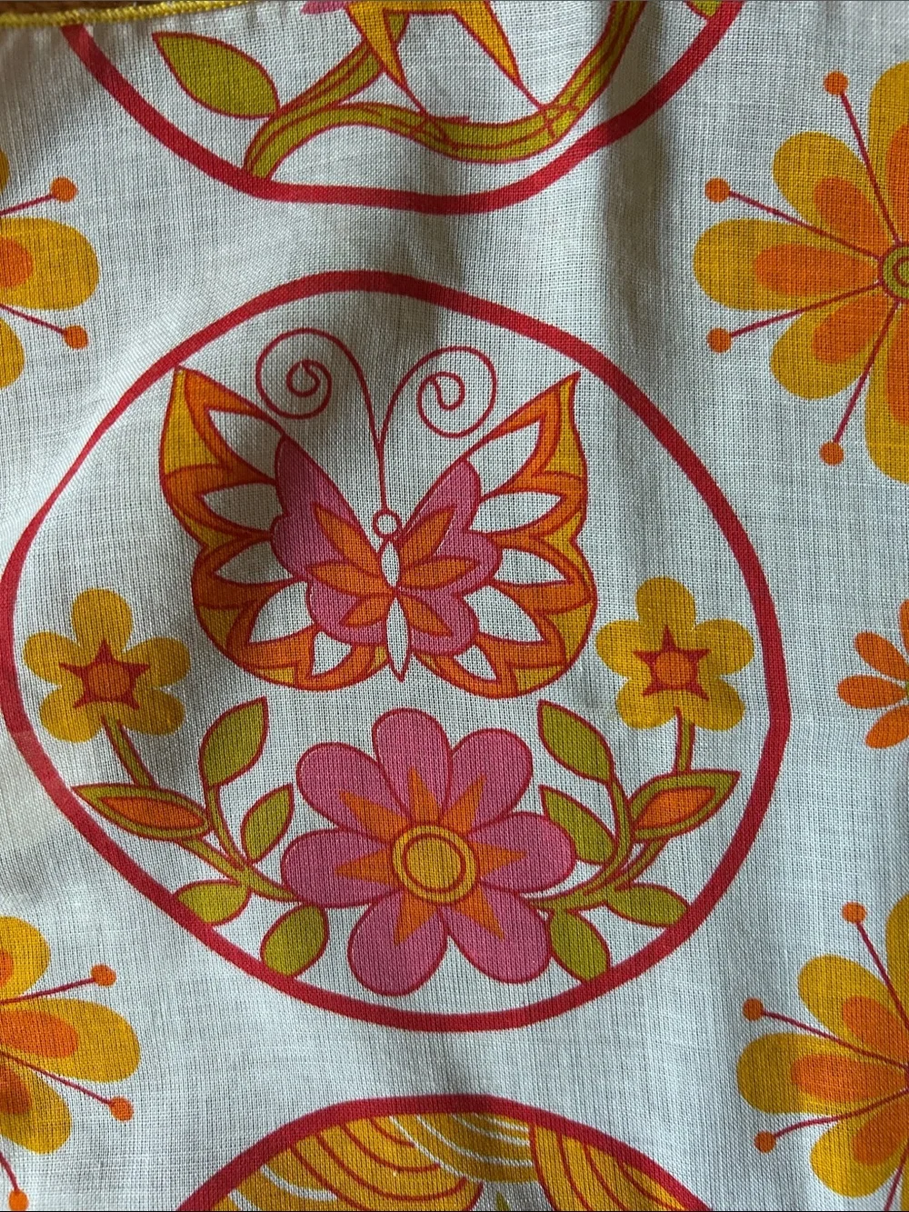 Vintage 60s Style Square Scarf with the Most Adorable Collection of Images